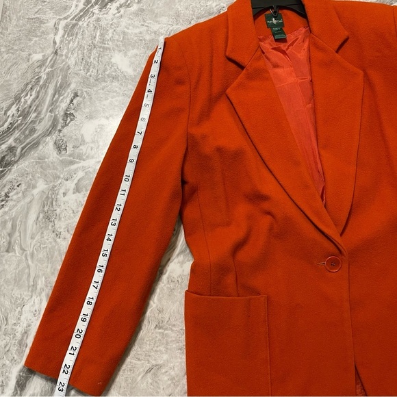 HUNT CLUB WOMEN'S BLAZER JACKET SIZE 8 100% WOOL TWO POCKET LINED Vintage 90’ - Picture 10 of 12